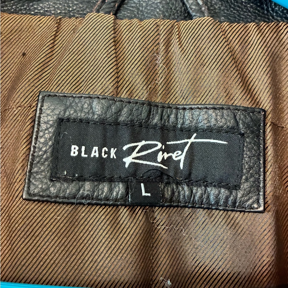 Men's Brown Leather Jacket - Picture 2 of 4